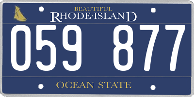 RI license plate 059877
