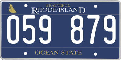 RI license plate 059879