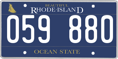 RI license plate 059880