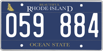 RI license plate 059884