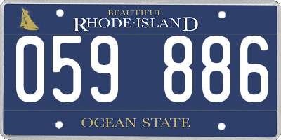 RI license plate 059886