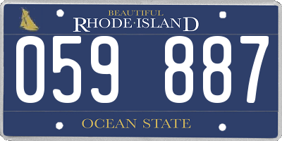 RI license plate 059887