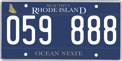 RI license plate 059888