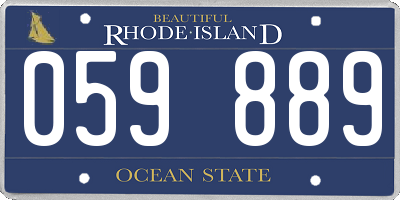 RI license plate 059889