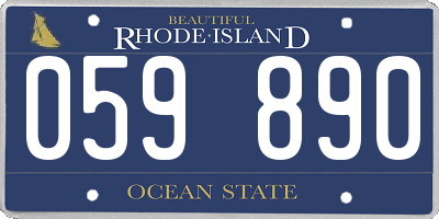 RI license plate 059890