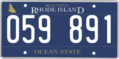 RI license plate 059891