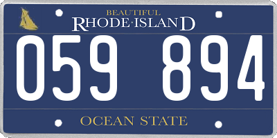 RI license plate 059894