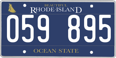 RI license plate 059895