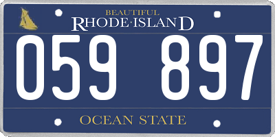 RI license plate 059897