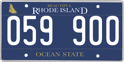 RI license plate 059900