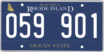 RI license plate 059901