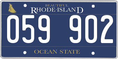 RI license plate 059902