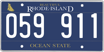 RI license plate 059911