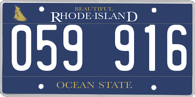 RI license plate 059916