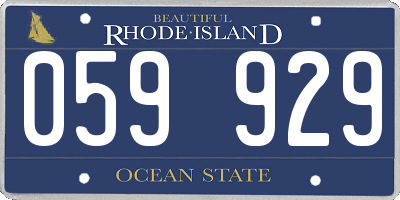 RI license plate 059929