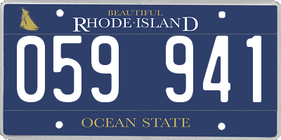 RI license plate 059941