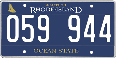 RI license plate 059944