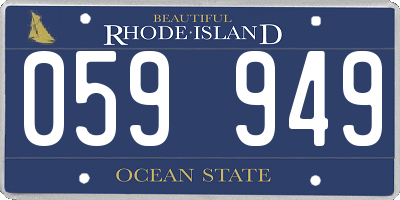 RI license plate 059949