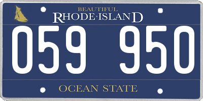 RI license plate 059950