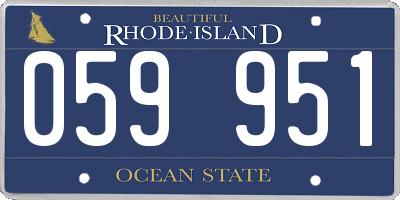 RI license plate 059951
