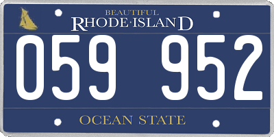 RI license plate 059952
