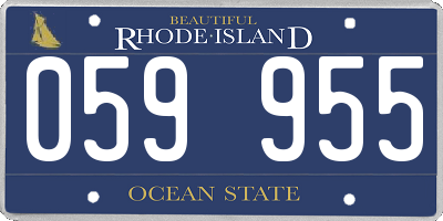 RI license plate 059955
