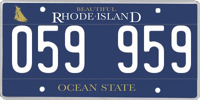 RI license plate 059959