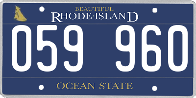 RI license plate 059960