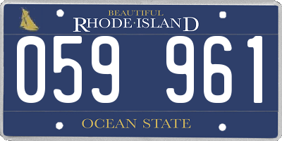 RI license plate 059961