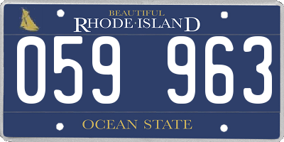 RI license plate 059963