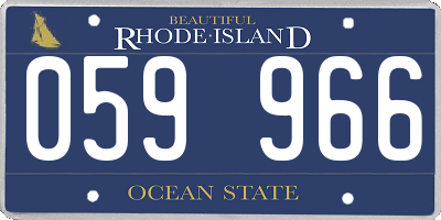 RI license plate 059966