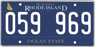 RI license plate 059969