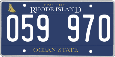 RI license plate 059970