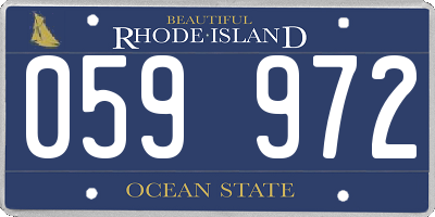 RI license plate 059972