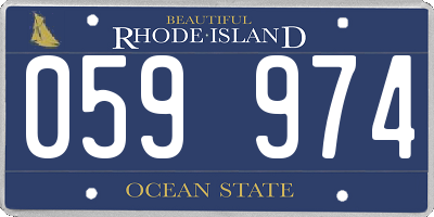 RI license plate 059974
