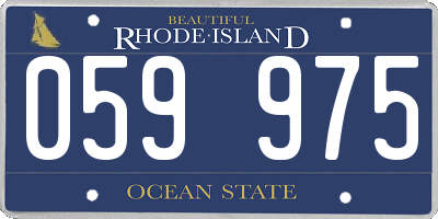 RI license plate 059975