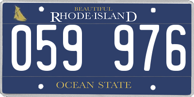 RI license plate 059976