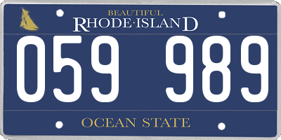 RI license plate 059989