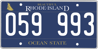 RI license plate 059993