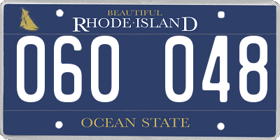 RI license plate 060048