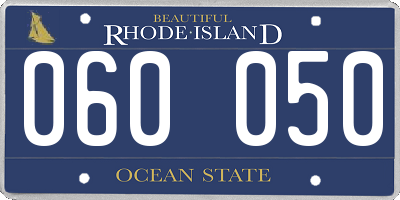 RI license plate 060050