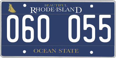 RI license plate 060055