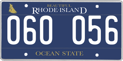 RI license plate 060056