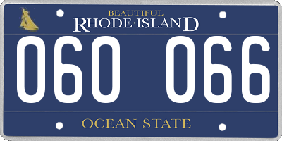 RI license plate 060066