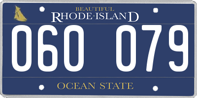 RI license plate 060079