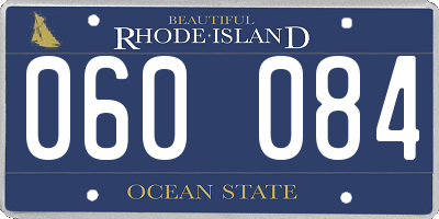 RI license plate 060084