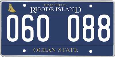 RI license plate 060088