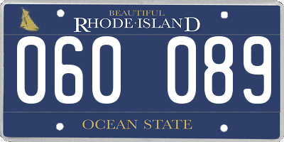 RI license plate 060089