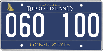 RI license plate 060100