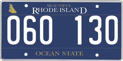 RI license plate 060130
